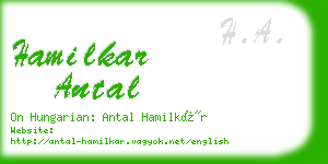 hamilkar antal business card